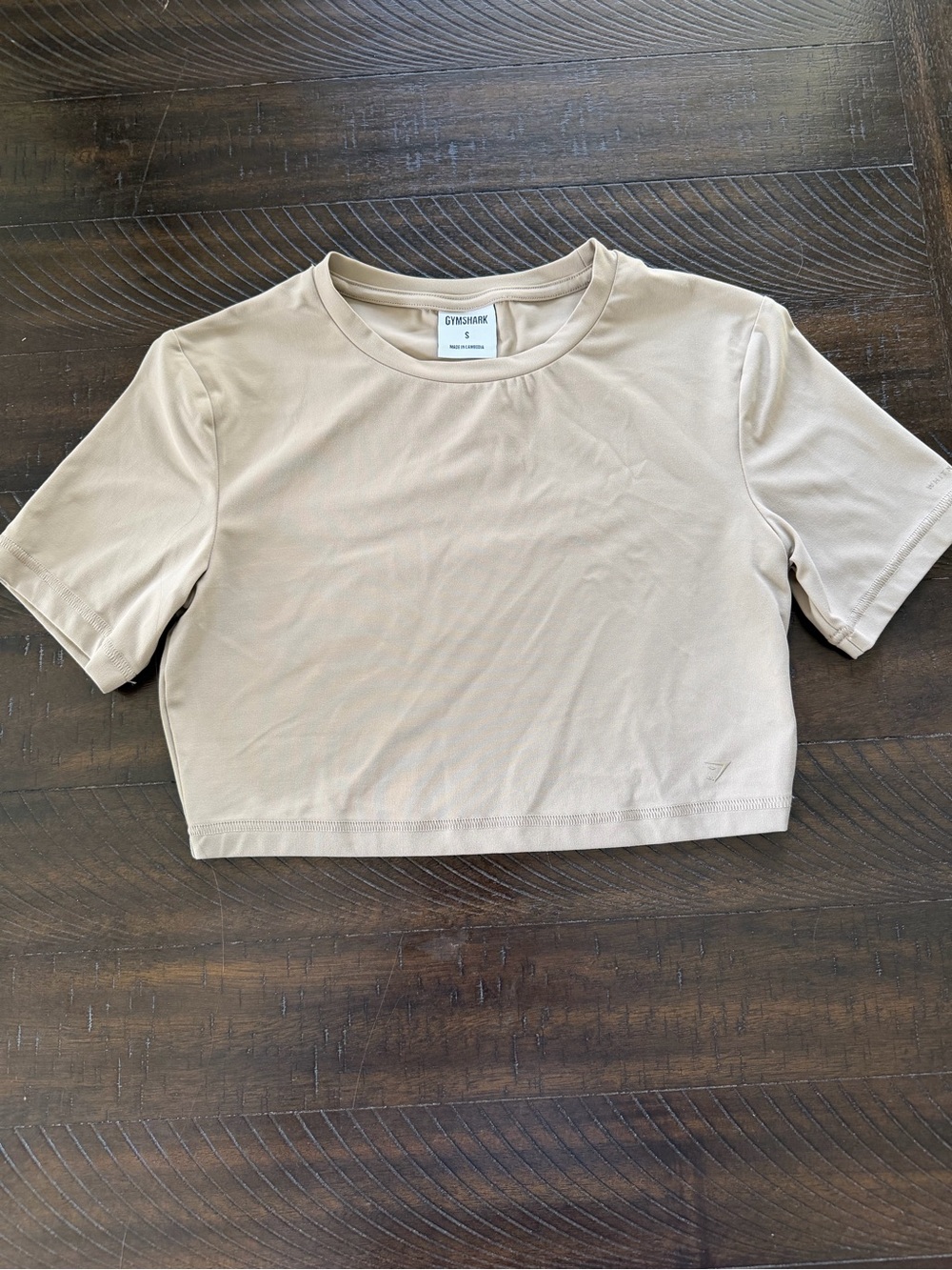 Gymshark x Whitney Simmons Beige Crop Tee